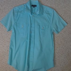 Express Fitted short sleeve button up